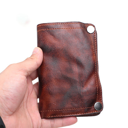 Retro Handmade Leather Wallet Multi-card Slots Wallet