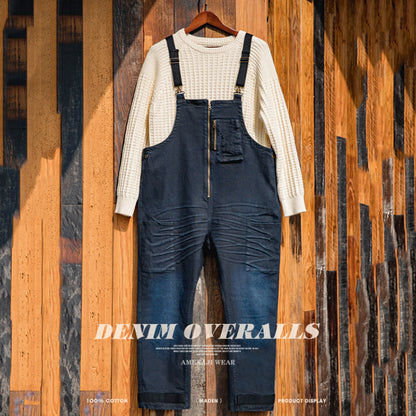 Retro Indigo Denim Navy Overalls