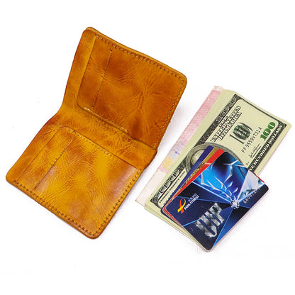 Retro Handmade Leather Card Wallets