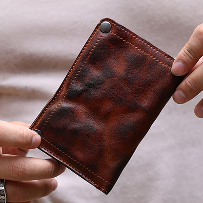 Retro Handmade Leather Wallet Multi-card Slots Wallet