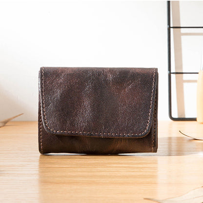 Vintage Leather Handmade Card Wallet