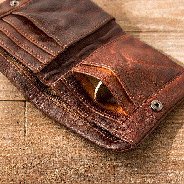 Retro Leather Handmade Short Wallets