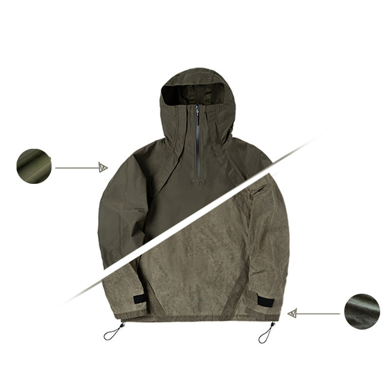 Retro Industrial Curing Hooded Jackets