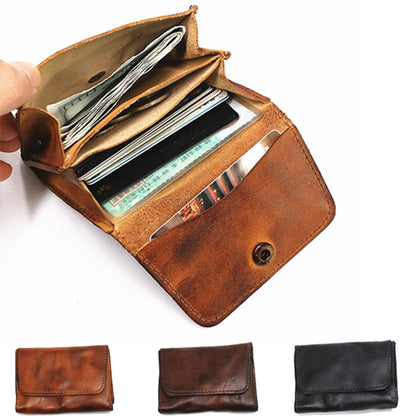 Handmade Retro Card Holder Leather Wallet