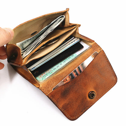 Handmade Retro Card Holder Leather Wallet