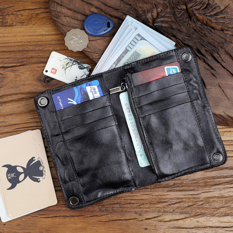 Retro Handmade Leather Wallet Multi-card Slots Wallet