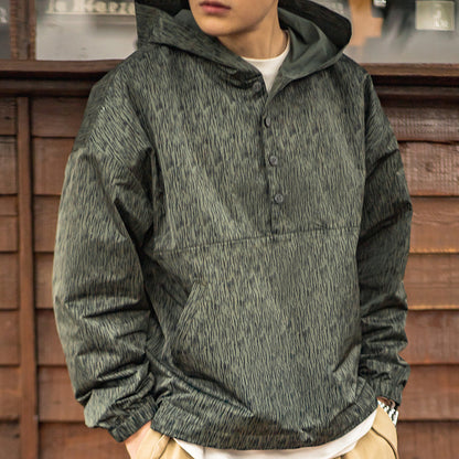 Retro Raindrop Camo Military Style Hoodies