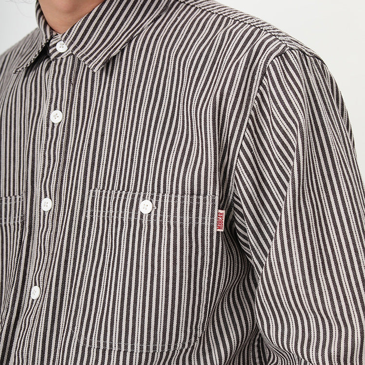 Retro Stripe Shirts in Grey