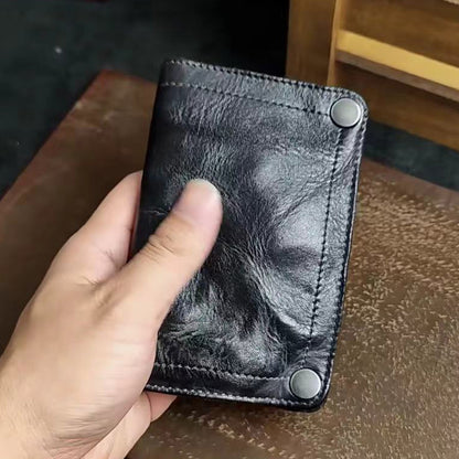 Retro Handmade Leather Wallet Multi-card Slots Wallet