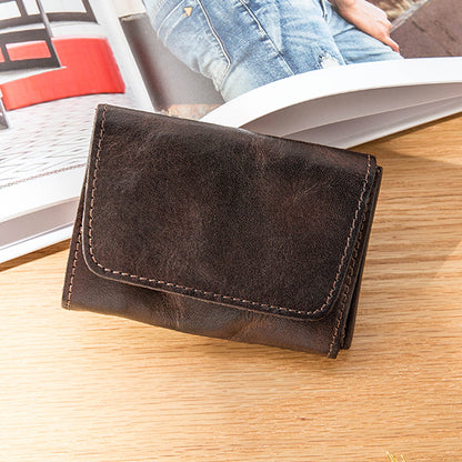 Vintage Leather Handmade Card Wallet