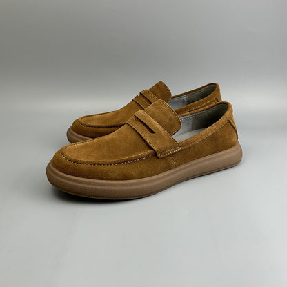 Retro Leather Anti-slip Soft-soled Suede Shoes