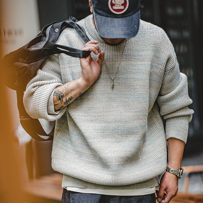 Retro Knitted Blended Sweater Outwear