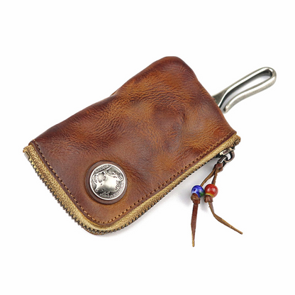 Mens Small Coin Card Holder Car Key Wallet