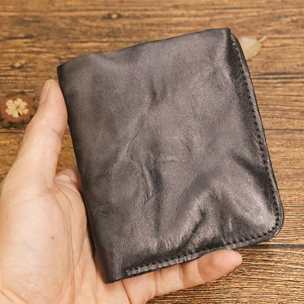 Retro Handmade Leather Card Wallets Short Wallets