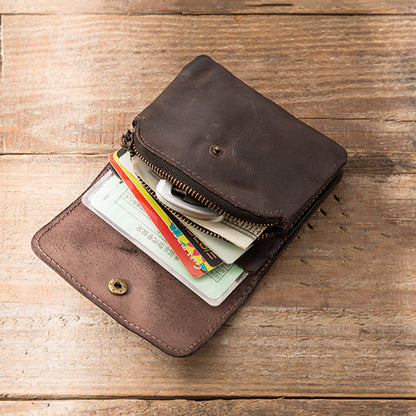 Vintage Leather Cards Holder Coin Wallet