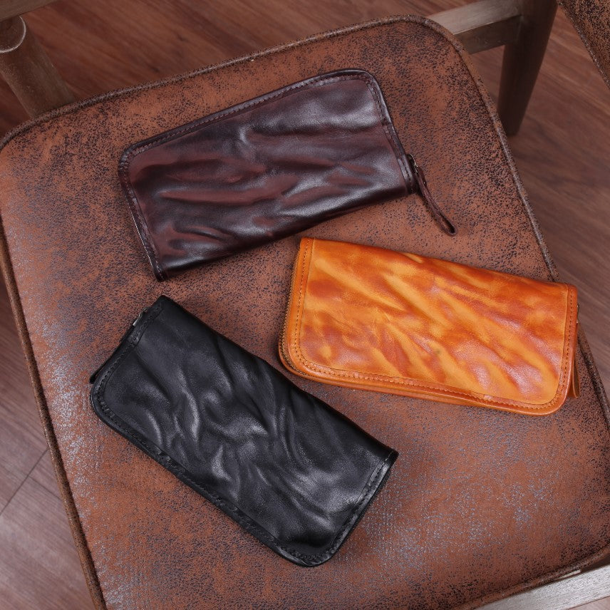 Mens Leather Coin Card Holder Car Key Wallet