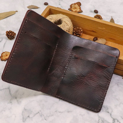 Retro Handmade Leather Card Wallets