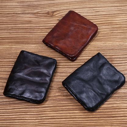 Retro Leather Handmade Short Wallets