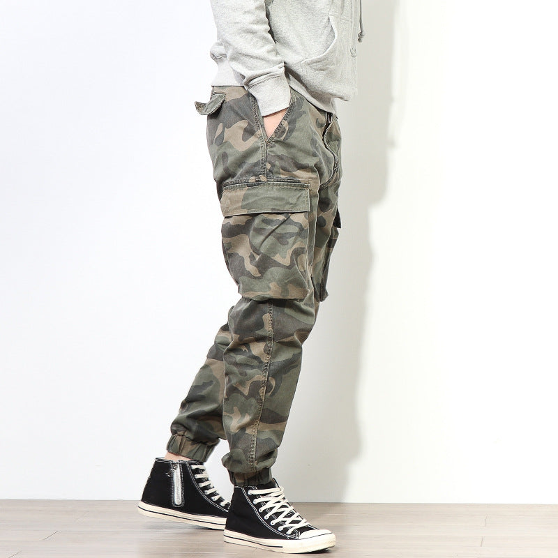 Retro Military Style Casual Pants