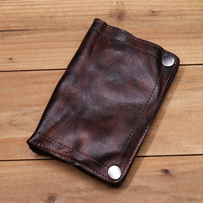 Vintage Handmade Genuine Leather Wallet Multi-card Slots Wallet