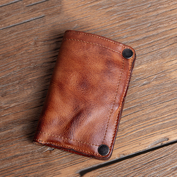 Retro Handmade Leather Wallet Multi-card Slots Wallet