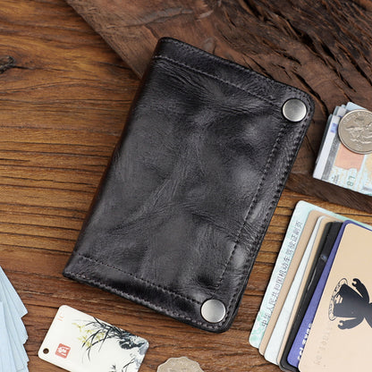 Retro Handmade Leather Wallet Multi-card Slots Wallet