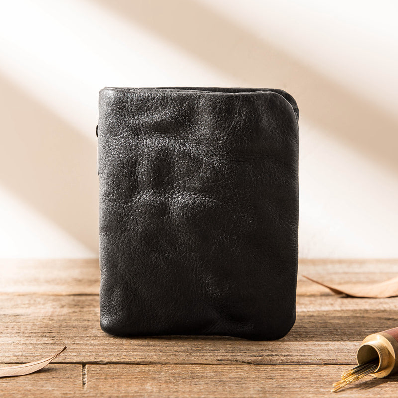 Retro Leather Handmade Short Wallets