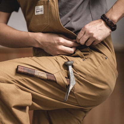 Men's Casual Work Style Overalls In Khaki