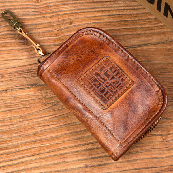 Retro Handmade Leather Car Key Bags