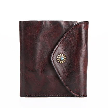 Retro Leather Handmade Short Wallets