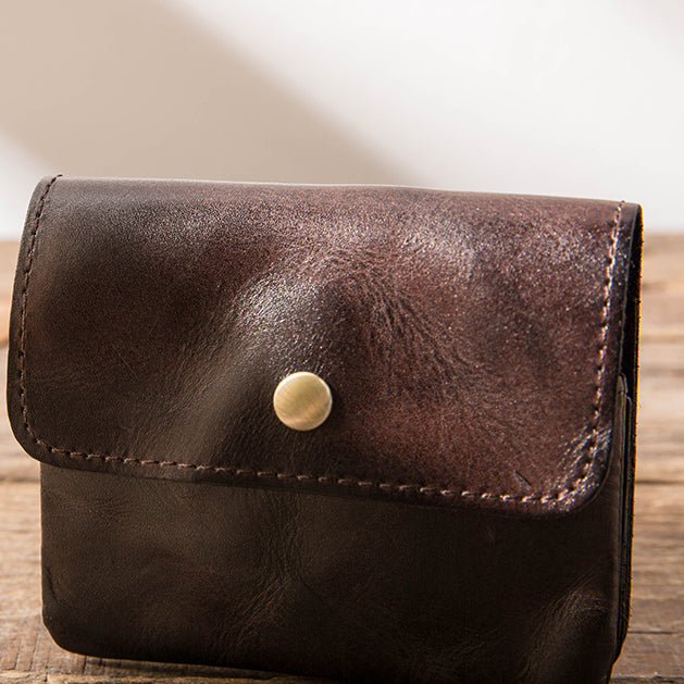 Vintage Leather Cards Holder Coin Wallet