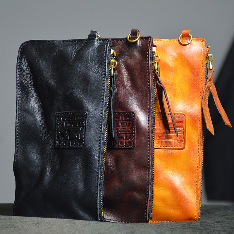 Retro Handmade Leather Multi-card Slots Long Wallets