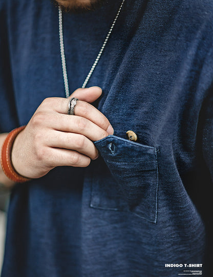 Retro Indigo T-shirt Vintage Tee