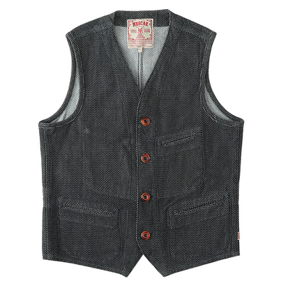 Retro Selvedge Denim Waistcoat