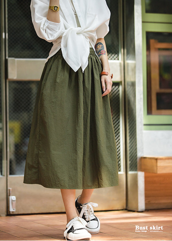 Vintage Casual All-match Bust Skirt