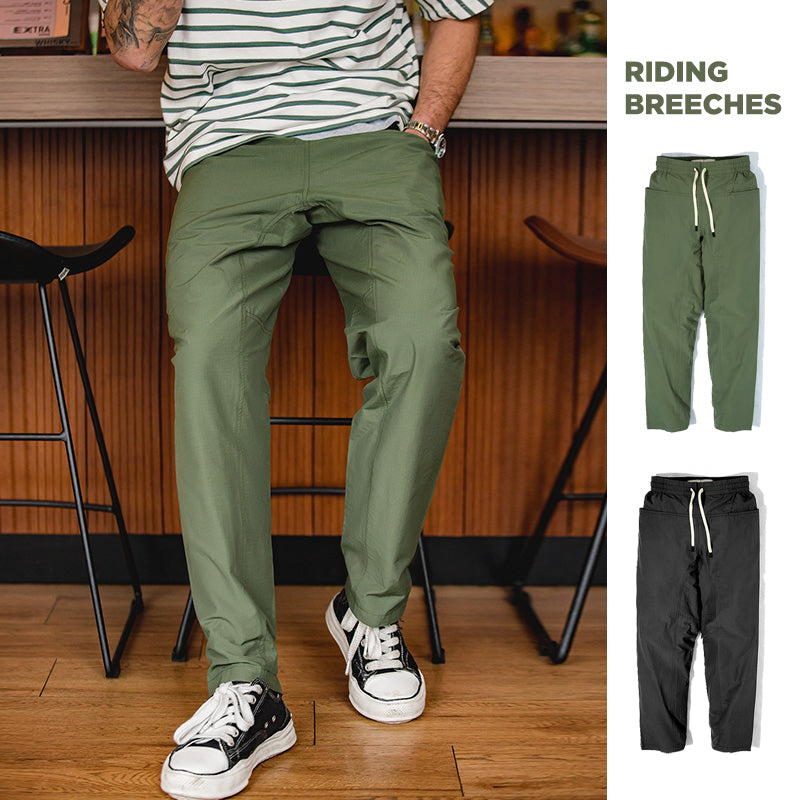 Retro Straight Riding Breeches Casual Pants