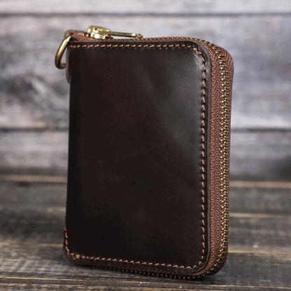 Retro Leather Handmade Short Wallets