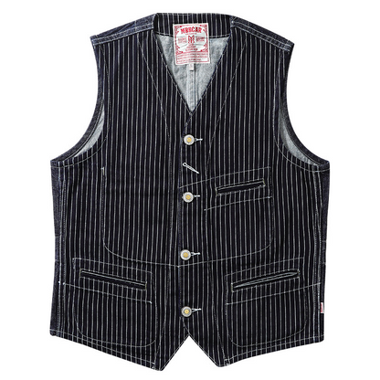 Retro Selvedge Denim Waistcoat