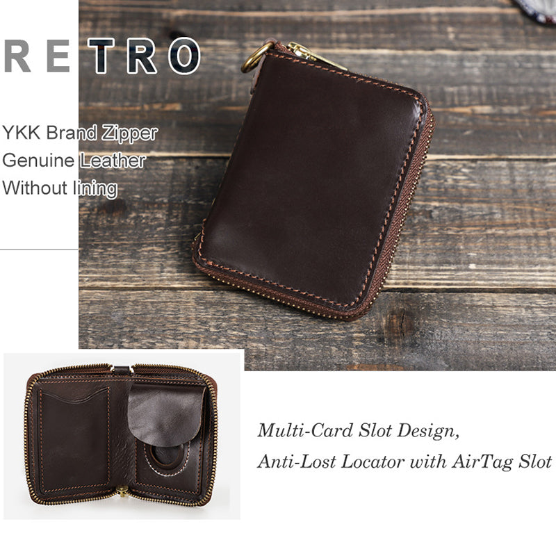 Retro Leather Handmade Short Wallets