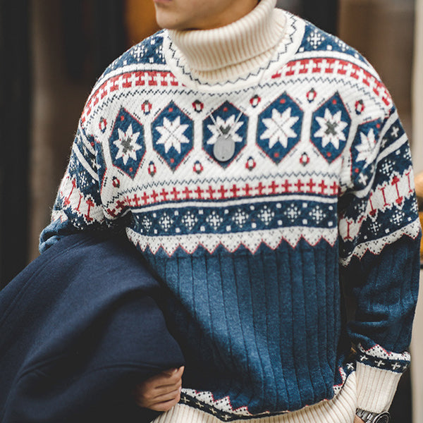 Retro Faire Island Jacquard Sweater