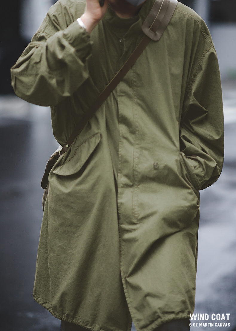Oversized Retro M51 Windbreaker Long Coat Hood Jacket