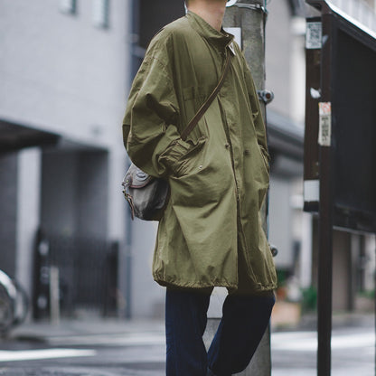 Oversized Retro M51 Windbreaker Long Coat Hood Jacket