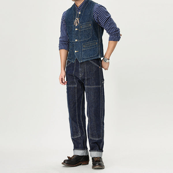 Retro Selvedge Denim Waistcoat