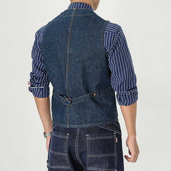 Retro Selvedge Denim Waistcoat