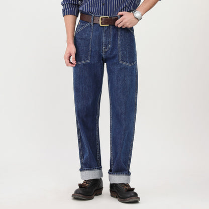 Vintage Slim Fit Denim Casual Jeans Pants