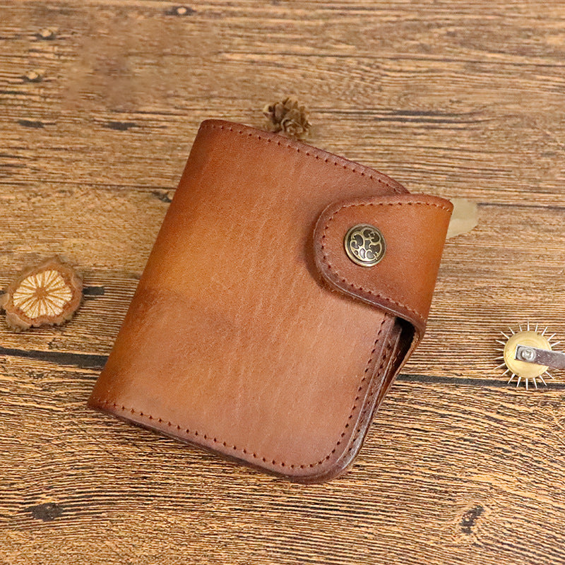 Retro Leather Handmade Short Wallets