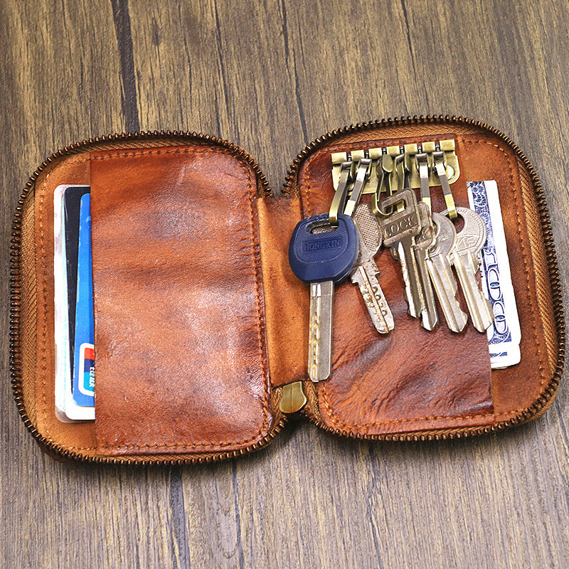 Retro Leather Handmade Card Holders Key Holders