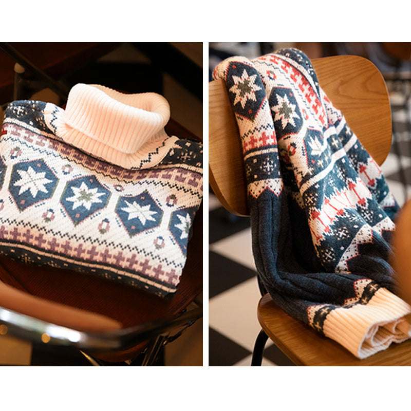 Retro Faire Island Jacquard Sweater