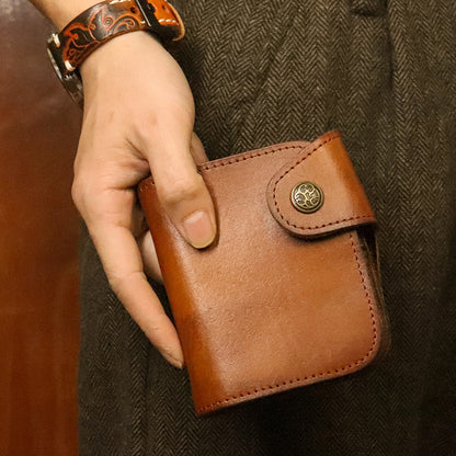 Retro Leather Handmade Short Wallets