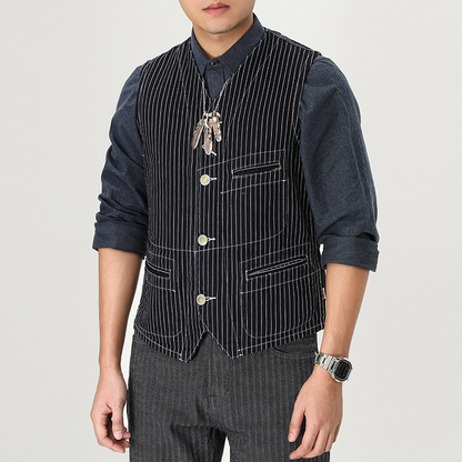 Retro Selvedge Denim Waistcoat